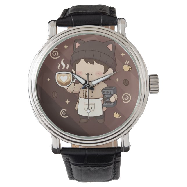 Coffee Master Espresso Expert Art Horloge (Voorkant)