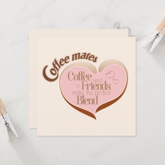 Coffee mates kaart (Voorkant / Achterkant in situ)