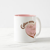 Coffee mates tweekleurige koffiemok (Voorkant rechts)