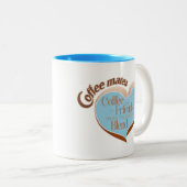 Coffee mates tweekleurige koffiemok (Voorkant rechts)