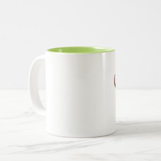 Coffee mates tweekleurige koffiemok (Voorkant links)