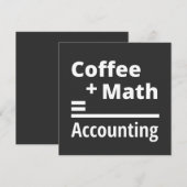 Coffee + Math = Accounting Kaart (Voorkant / Achterkant)