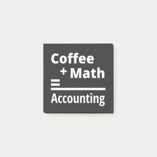Coffee + Math = Accounting Post-it® Notes (Voorkant)