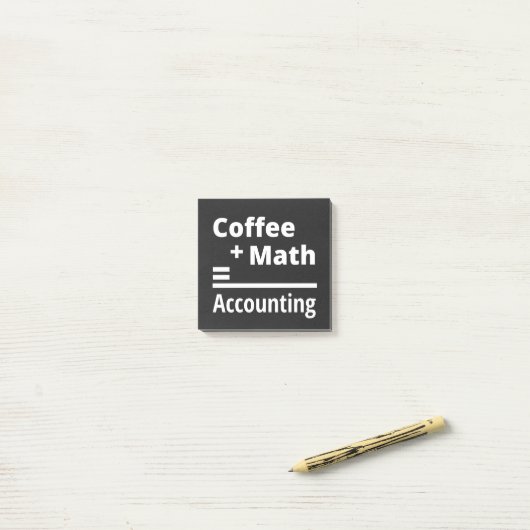 Coffee + Math = Accounting Post-it® Notes (Op bureau)