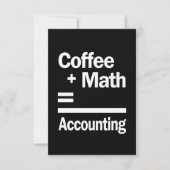 Coffee + Math = Accounting RSVP Kaartje (Voorkant)