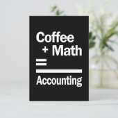 Coffee + Math = Accounting RSVP Kaartje (Staand voorkant)