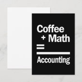 Coffee + Math = Accounting RSVP Kaartje (Voorkant / Achterkant)