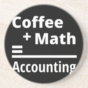 Coffee + Math = Accounting Zandsteen Onderzetter