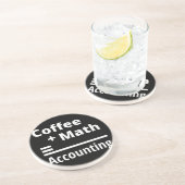 Coffee + Math = Accounting Zandsteen Onderzetter (Zijkant)
