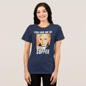 COFFEE MEISJE RETRO T-SHIRT (Voorkant volledig)