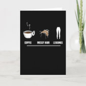 Coffee Messy Hair Leggings Kaart (Voorkant)