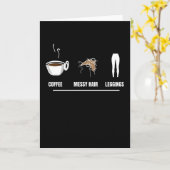 Coffee Messy Hair Leggings Kaart (Gele Bloem)