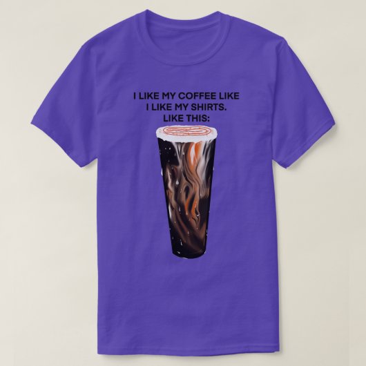 Coffee met karamel en schuim t-shirt (Design voorkant)