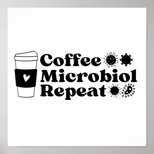 Coffee Microbiology Herhalen Poster (Voorkant)