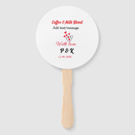 Coffee & milk blend love couple coffee red heart n handwaaier