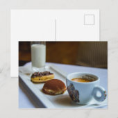 Coffee Milk pastries Hot Cocaca Briefkaart (Voorkant / Achterkant)