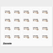 Coffee Mode Aan Minimaal Lettertype Vierkante Sticker (Vel)