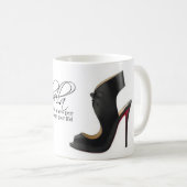 Coffee Mok Cinderella Black Shoes Quote Tea Cup (Voorkant rechts)