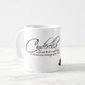 Coffee Mok Cinderella Black Shoes Quote Tea Cup (Voorkant links)