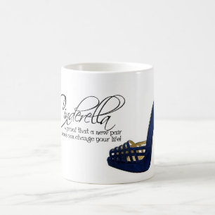 Coffee Mok Cinderella Blue Suede Shoes Quote Tea