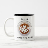 Coffee Mok Coffee Cup Love is: Koffie (Links)