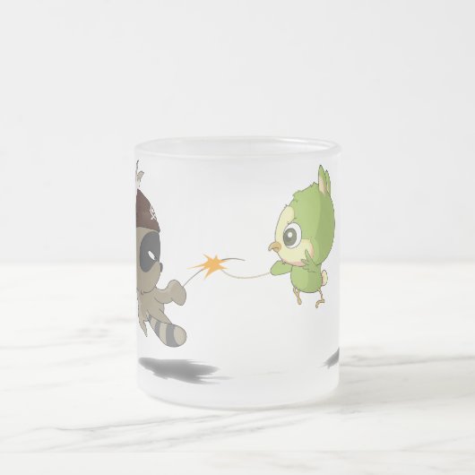 Coffee Mok Cute Bird Funny Cartoon Anime Character (Center)