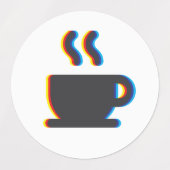 Coffee Mok Glitch Labels (Design 2)