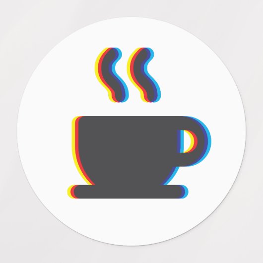 Coffee Mok Glitch Labels (Design 2)
