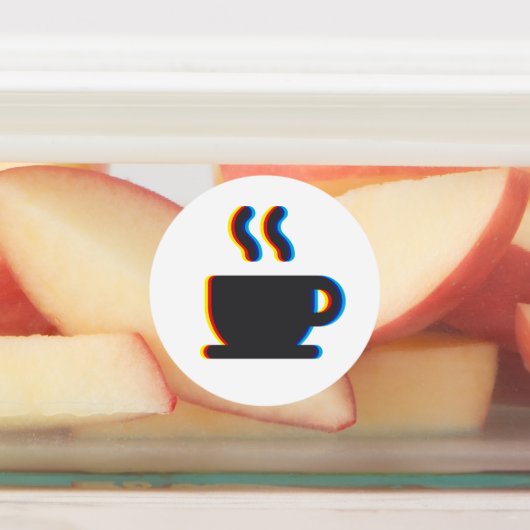 Coffee Mok Glitch Labels (Aangebracht)