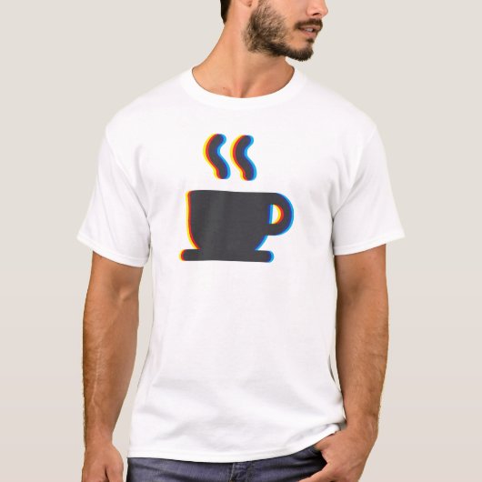 Coffee Mok Glitch T-shirt (Voorkant)