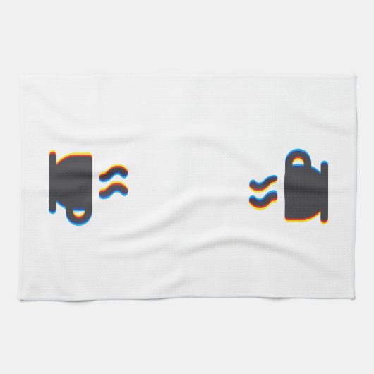 Coffee Mok Glitch Theedoek (Horizontaal)