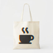 Coffee Mok Glitch Tote Bag (Voorkant)