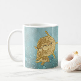 Coffee mok "Gold Dolphins Mam & Baby" Sippy Cup