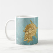 Coffee mok "Gold Dolphins Mam & Baby" Sippy Cup (Links)