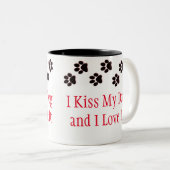 Coffee Mok-I Kus My Dog and I love it Tweekleurige Koffiemok (Voorkant rechts)