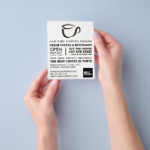 Coffee Mok Icon, Barista, Café, Coffeehouse Flyer (Hand)
