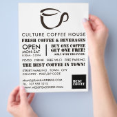 Coffee Mok Icon, Barista, Café, Coffeehouse Flyer (Hand)