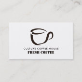 Coffee Mok Icon, Barista, Café, Coffeehouse Visitekaartje (Voorkant)