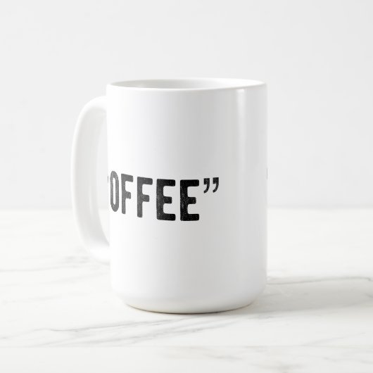 "Coffee" mok - is het echt koffie? (Voorkant links)