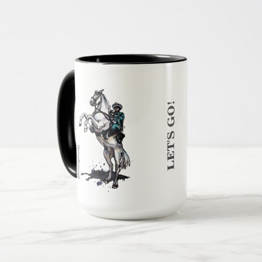 Coffee Mok Lone Ranger Horse Kantoor Gift (Voorkant links)