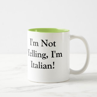 Coffee-Mok met Italiaans Gezegde Tweekleurige Koffiemok