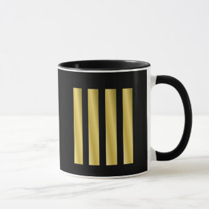 Coffee-Mok met kapitein Gold Stripes Mok