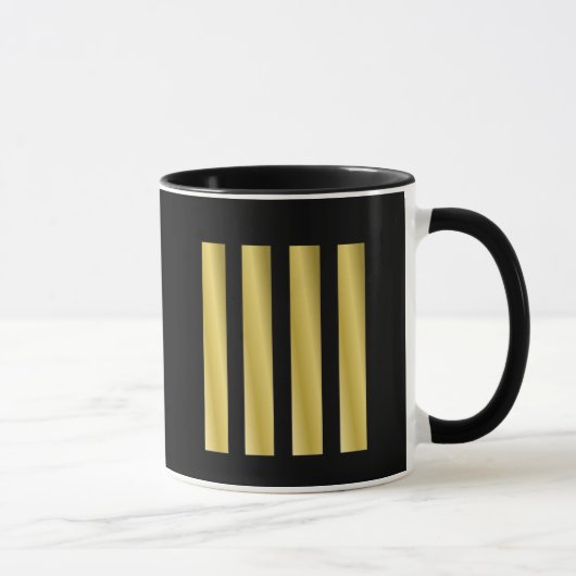 Coffee-Mok met kapitein Gold Stripes Mok (Rechts)