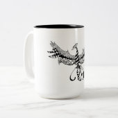 Coffee-Mok met Phoenix Design Tweekleurige Koffiemok (Voorkant links)