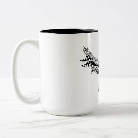 Coffee-Mok met Phoenix Design Tweekleurige Koffiemok (Links)