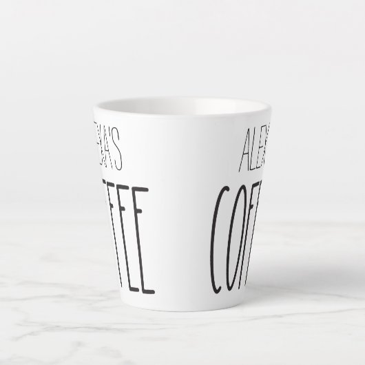 Coffee-Mok op maat met naam Latte Mok (Voorkant)