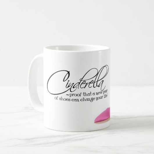 Coffee Mok Tea Cup Assepoester Pink Gold Shoes (Voorkant links)