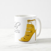 Coffee Mok Tea Cup Assepoester Yellow Shoes Quote (Voorkant rechts)