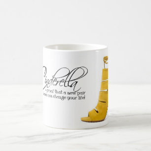 Coffee Mok Tea Cup Assepoester Yellow Shoes Quote