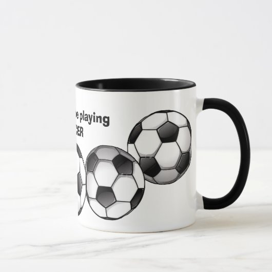 Coffee-Mok voetbalpatroonpatroon Mok (Rechts)